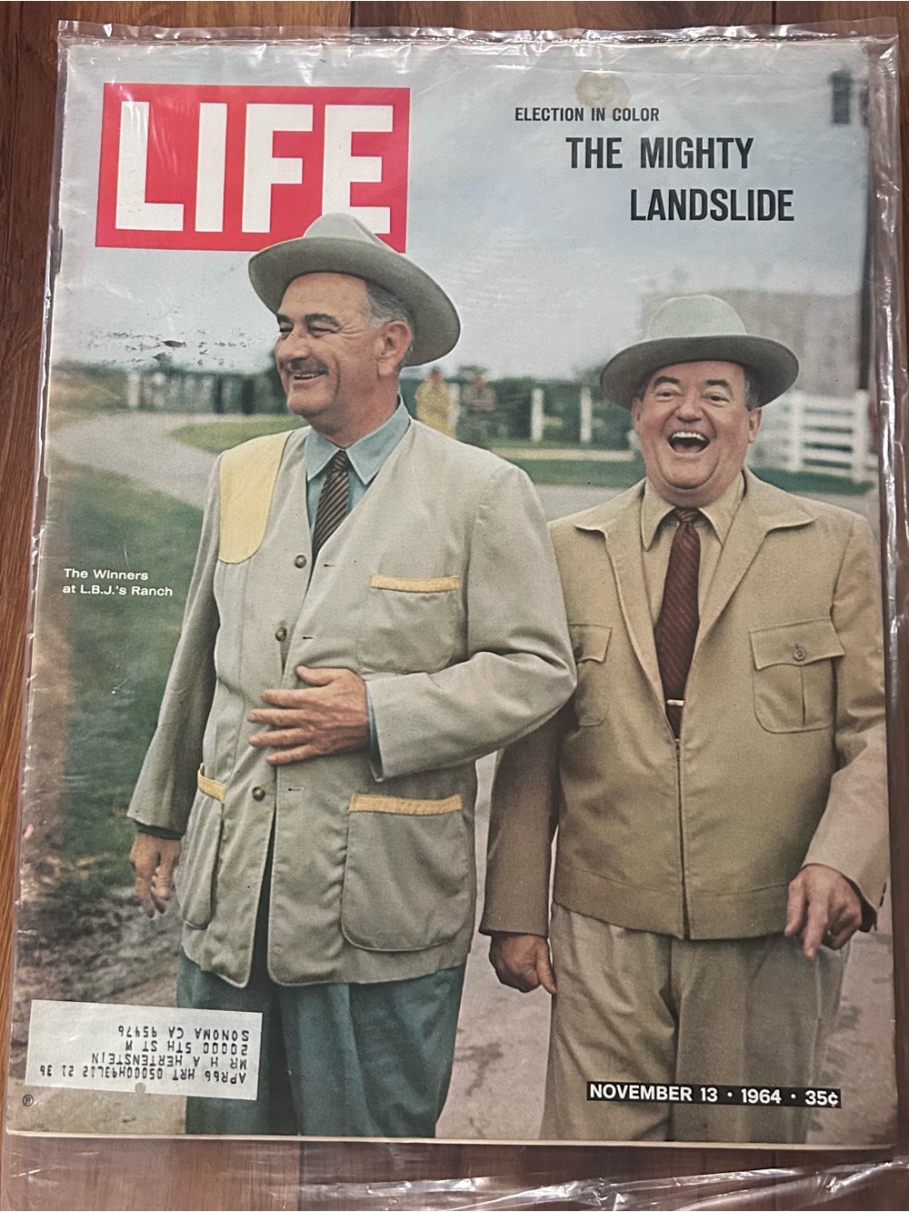 VTG 1964 Nov 13 LIFE Magazine VG 4.0 President LBJ Ranch Election Landslide